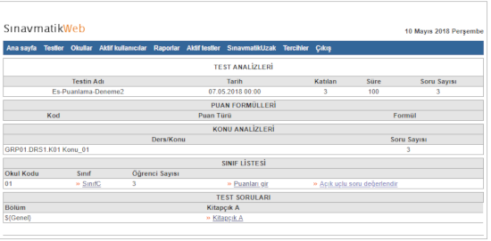 Açıl uçlu soru puanlama